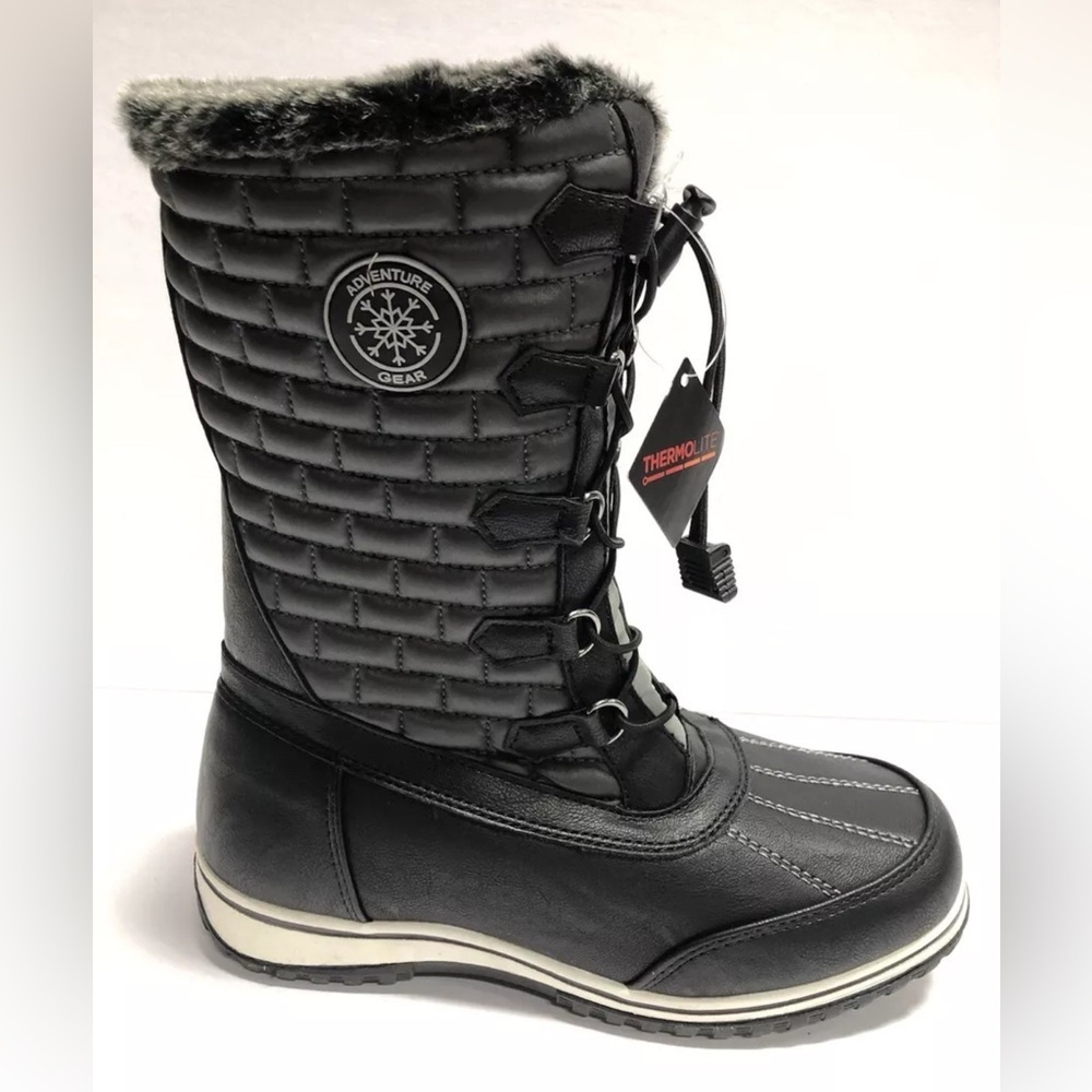 Tundra Women’s Zermat, Black Winter Boots, Size 8M